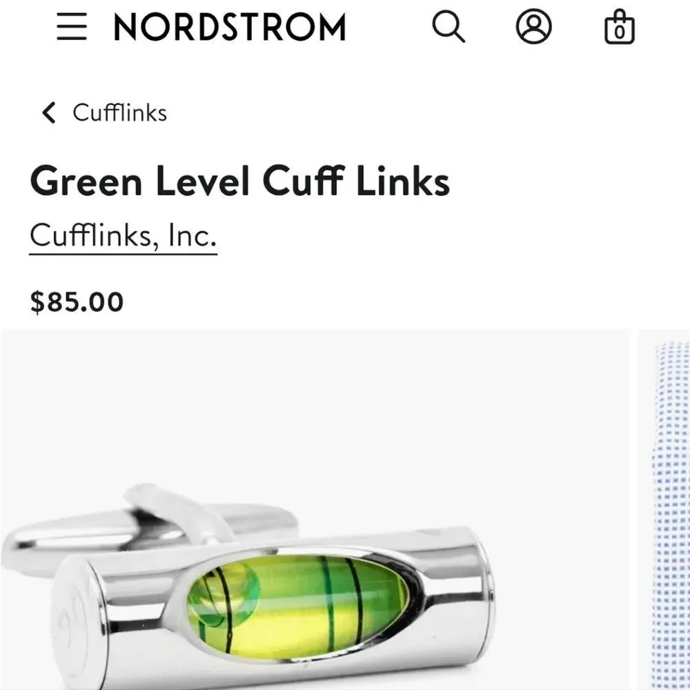 Green Level Cufflinks Working Bubble Novelty Engineer Architect Contractor Gift